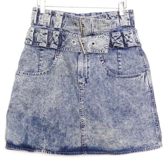 denim utility skirt
